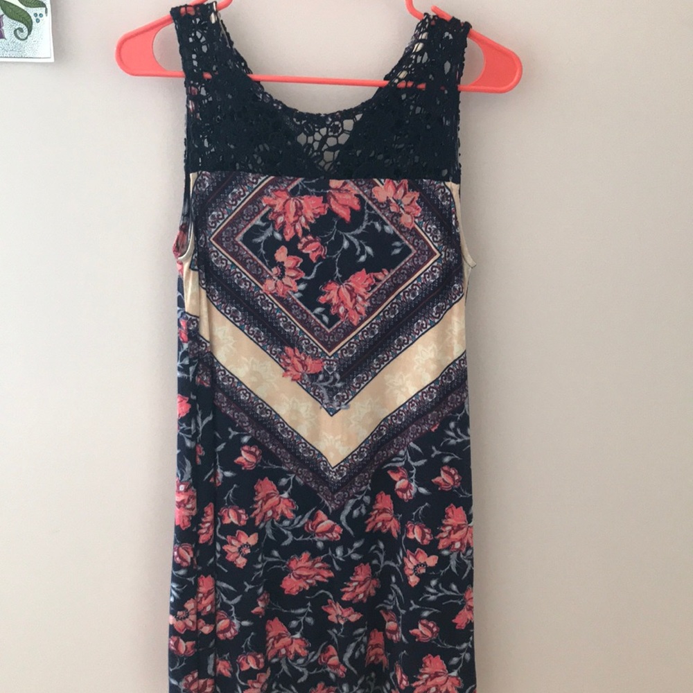 pink and navy blue summer/spring dress
